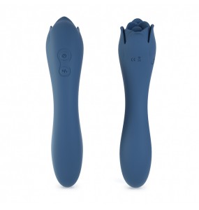 Meese - Dora Rose Tongue Licking Massager G-Spot Vibrator (Chargeable - Blue)